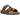 Birkenstock Arizona Birko-Flor Dark Brown sneakers i sideprofil med mørkebrune remme, spænder og anatomisk formet fodseng