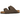 Birkenstock Arizona Birko-Flor Dark Brown sneakers i sideprofil med mørkebrune remme og dobbelte metalspænder
