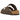Birkenstock Arizona Birko-Flor Dark Brown sneakers i vinkel med mørkebrun syntetisk overdel, to spænder og anatomisk fodseng