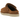 UGG Goldenstar Clog Chestnut sneakers i vinkelret visning med brun ruskindsoverdel, rem og hvid plateau-sål med synlige syninger