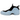 Nike Air Foamposite One Psychic Blue sneakers i sideprofil med blank blå Foamposite overdel, sort gummisål og hvide snørebånd