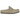 Birkenstock Naples Wrapped Suede Leather Taupe sneakers i sideprofil med lysebrunt ruskind og synlige hvide syninger samt gummisål
