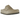Birkenstock Naples Wrapped Suede Leather Taupe sneakers i sideprofil med ruskind i en neutral lysebrun nuance og synlige syninger
