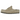 Birkenstock Naples Wrapped Suede Leather Taupe sneakers i vinklet visning med muldvarpefarvet ruskind og overdel med kontrastfulde syninger