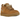 UGG Lowmel Chestnut sneakers i sideprofil med lysebrun ruskindsoverdel, store snørebånd og polstret pløs