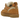 UGG Lowmel Chestnut sneakers i en vinklet profil med lysebrun ruskindsoverdel, brede snørebånd og polstret pløs