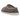 UGG Tasman Shaggy Suede Slipper Smoke Plume sneakers i en vinklet profil med grå ruskind og broderet kant