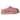 UGG Tazz Sun Stitch Slipper Horizon Pink sneakers vinkelvisning med lyserød ruskindsoverdel og broderet sol-detalje ved kanten