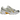 Asics Gel-1130 Cream Pure Silver Yellow sneakers i vinkelret visning med cremefarvet mesh og gule detaljer