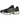 Asics Gel-1130 Irvine Black sneakers i vinkelret visning med sort mesh overdel, sølvdetaljer og snørebånd