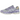 Asics Gel-NYC Piedmont Grey Bluebell sneakers i vinkelret visning med grå mesh overdel, blå detaljer og snørebånd
