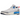Jordan Spizike Low White Blue Void sneakers i sideprofil med hvid overdel, blå detaljer, snørebånd og synlig mellemsål.