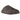 Adidas Adimule Slides Dark Brown Gum sneakers i vinklet visning med mørkebrunt læder og rillet gummisål