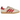 Adidas Gazelle Indoor Magic Beige Victory Red sneakers i sideprofil med beige overdel i ruskind og røde læderdetaljer