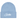 Corteiz Allstarz Folded Beanie Baby Blue sneakers i en klassisk vinkel med lyseblåt strikmateriale og broderet logo
