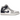 Jordan 1 Mid Wolf Grey Midnight Navy sneakers i sideprofil med grå og hvide læderpaneler samt mørkeblå detaljer