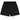 Fear of God Essentials Classic Fleece Sweatshort Jet Black sneakers sideprofil med sort fleece materiale og elastisk talje