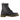 Dr Martens 1460 Black Greasy sneakers i sideprofil med sort læderoverdel, gule syninger og snørebånd