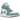 Jordan 1 Mid White Cannon sneakers i sideprofil med hvid læderoverdel, lyseblå detaljer, snørebånd og klassisk sål.