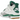 Air Jordan 4 Retro SB Pine Green sneakers i sideprofil med hvid og grå læderoverdel, grønne detaljer samt synlig Air-enhed i mellemsålen