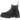 Dr Martens 2976 Bex Black sneakers sideprofil i sort glat læder med elastisk sideindsats og tyk platform sål