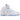 Air Jordan 5 GS 'White Metallic' sneakers i sideprofil med hvid overdel, metalliske sølvdetaljer og synlig Air unit