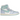 Jordan 1 High Method of Make Hydrogen Blue sneakers i sideprofil med lyseblåt læder, hvide snørebånd og synlige syninger