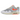 Nike Air Max 1 Patta Waves White Hyper Crimson sneakers i vinkelret visning med hvid overdel og orange bølget mudguard