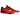 Nike Kobe 9 EM Low Protro China sneakers i vinklet visning med rød overdel, guldet detaljer og mønstret ydersål