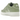 A Bathing Ape Bape Sta Green sneakers i vinkelret visning med grøn og hvid læderoverdel, ikonisk stjernelogo og hvide snørebånd