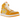 Jordan 1 High Zoom Air CMFT 2 Yellow Ochre sneakers i vinklet visning med gul og hvid læderoverdel, sorte detaljer og snørebånd