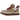 UGG Lowmel Driftwood Biking Red sneakers i vinkelvisning med rødbrun ruskindsoverdel, tykke snørebånd og polstret kant