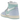 Jordan 1 High Method of Make Hydrogen Blue sneakers i sideprofil med lyseblåt læder, hvide snørebånd og synlige syninger