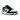 Nike Dunk Low Industrial Blue sneakers i vinkelvisning med blå og hvide læderdetaljer, snørebånd og gummisål