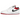 Air Jordan 1 Low White Gym Red sneakers i sideprofil med hvid læderoverdel, røde detaljer, rødt swoosh og flade hvide snørebånd