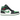 Air Jordan 1 Mid Green Toe sneakers i et klassisk sideprofil med hvid læderoverdel og grønne samt sorte detaljer