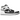 Air Jordan 1 Mid White Shadow sneakers i en klassisk sideprofil med hvid læderoverdel, grå overlays og sort swoosh-logo.