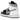 Air Jordan 1 Mid White Shadow sneakers i vinkelvisning med hvid og grå overdel i læder samt sort swoosh og snørebånd