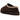 UGG Tasman Slipper Dusted Cocoa sneakers i en vinkel med brun ruskindsoverdel, flettet broderi ved kraven og gummisål