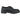Dr Martens 1461 Mono Black sneakers i sideprofil med glat sort læderoverdel, matchende sorte snørebånd og tyk randsyet gummisål