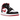 Jordan 1 Mid Gym Red Black White sneakers i vinklet visning med rød læderoverdel, sort swoosh, hvide detaljer og snørebånd