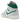 Jordan 1 Mid White Pure Platinum Pine Green sneakers i sideprofil med hvid læderoverdel, grønne detaljer og klassisk snøring