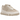 UGG CapTrail Low Light Beige sneakers i sideprofil med lyst ruskind, snørebånd og robust sål