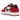 Jordan 1 Low Golf Spiked Varsity Red White Black sneakers i sideprofil med rød og hvid læderoverdel, sort swoosh og hvid mellemsål