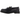 Dr Martens Adrian Snaffle Black sneakers i sideprofil med sort glat laeder, gul stikning og klassisk metal snaffle detalje paa vristen