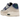 Nike Air Max 90 Coconut Milk Deep Royal Blue sneakers i sideprofil med cremefarvet overdel, blåt swoosh og synlig Air enhed
