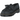 Dr Martens Adrian Bex Black sneakers i vinkelret visning med sort glat læder, frynsedetalje, kvast og kraftig ydersål