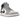 Jordan 1 Mid Wolf Grey Midnight Navy sneakers i sideprofil med grå overdel, mørkeblå detaljer og hvid mellemsål