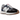 New Balance 327 Grey Navy Black sneakers i sideprofil med grå overdel, navyblåt logo og hvid mellemsål
