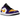 Jordan 1 Low SE Lakers sneakers i en klassisk sideprofil med lilla og gule læderdetaljer, hvid mellemsål og sorte snørebånd